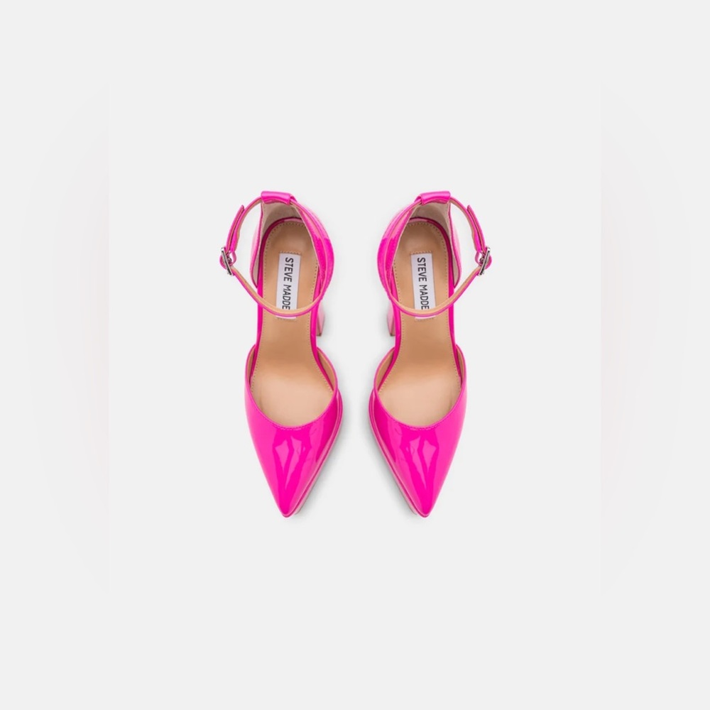 Steve Madden Prompt Platform Pumps in Fuchsia Patent, Sz 9.5 (New in box) - Picture 4 of 7